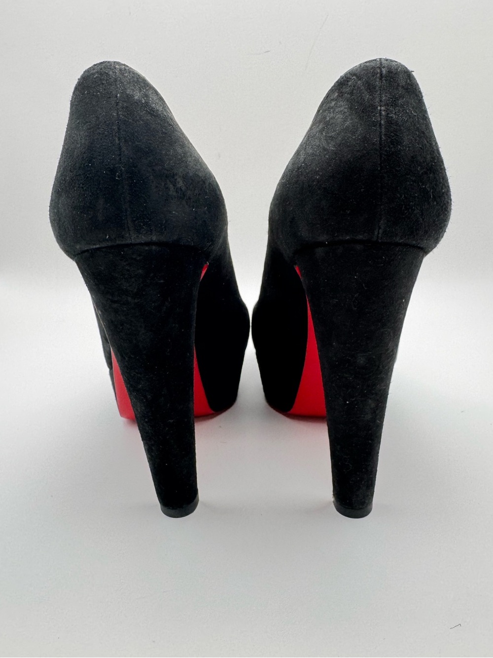 Christian Louboutin Bibi 140 Black Suede Platform Pumps EU 36.5 - Picture 4 of 7